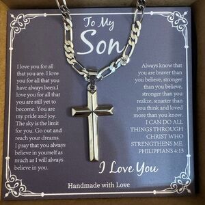 Silver Cross Necklace for Men